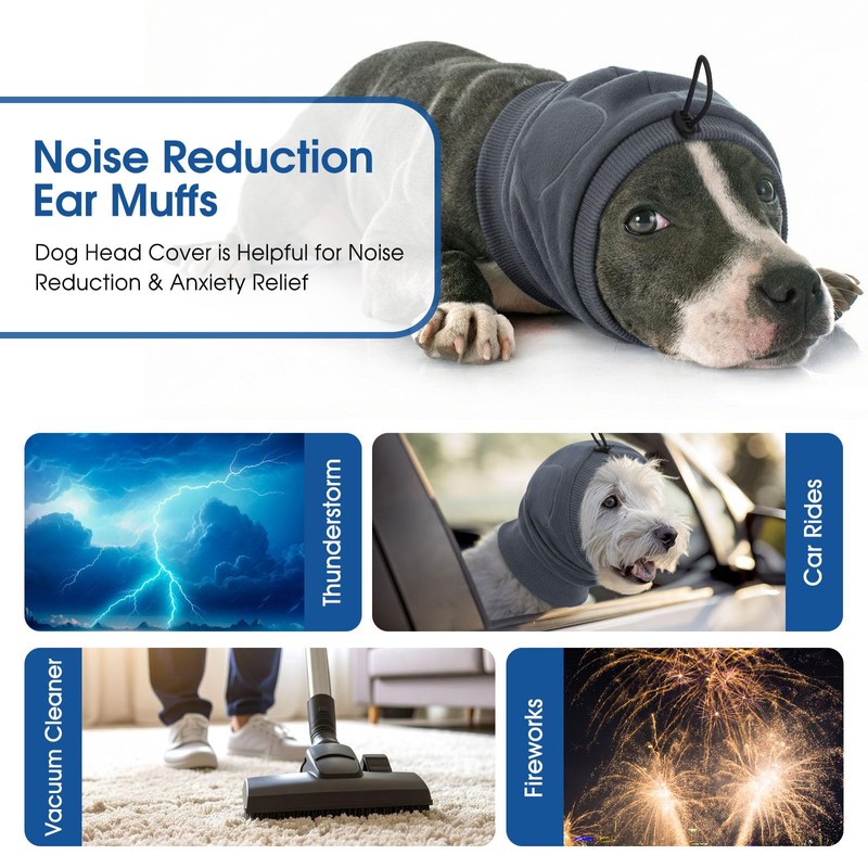 SUNFURA No Shake Ear Wraps for Dogs, Dog Ear Cover