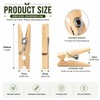 SHATCHI 100pcs 25mm Plain Mini Wooden Craft Pegs Paper Photo