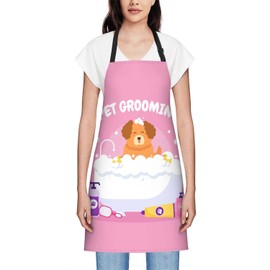 Smooffly Pet Grooming Apron for Dog & Kitchen Apron for Men & Women, BBQ & Catering Bibs