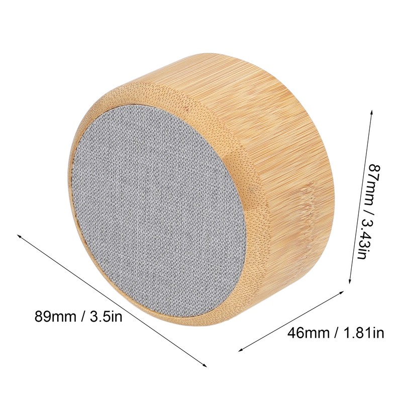 Digital Alarm Clock Round LED Voice Control Brightness Adjustable 12h