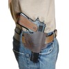 Barsony Quick Slide Gun OWB Brown Leather Holster for Taurus
