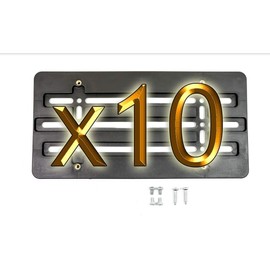 10 Front Bumper License Plate Tag Holder Mount Mounting Relocator Adapter Kit Bracket for Maserati (All Models) Quantity Discount(9.95$ to 6.50$) (Each with 2 Screws+4 Bolts & 4 Built in Nuts) (10)