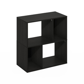 Furinno Daly 4-Cube Irregular Cubes Bookcase, Bookshelf, Storage Organizer, Espresso