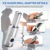 Ice Auger Drill Bit Adapter Fits 1/2" Plus Drill Chucks