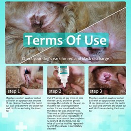 Ohohoo Dog Ear Care Treatment - Relieves Yeast Infections, Ear Mites, Wax & Dirt Build-Up - Safe for Cats & Puppies