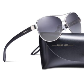 CARFIA Polarized Sunglasses for Women UV Protection Ultra-Lightweight Comfort Metal Frame Driving Glasses CA3210