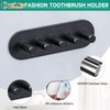 Electric Toothbrush Head Holder, Black Toothbrush Holders Wall Mounted, Stainless