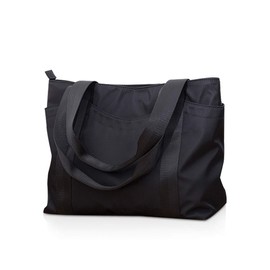 NICOLE & DORIS Nylon Tote Bag for Women Large Shopper Multifunctional Shoulder Bag Waterproof Hobo Bag 14 Inch Handbag for Work,Shopping,School Black