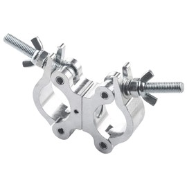 Lighting Truss Swivel Coupler Clamps for Lights, Lighting O Clamp Dj Light Pole Clamp Quick Release Dual Head Truss Clamp, Dual Swivel Tube Clamp Two Wrap Around Pipe Clamp Mounting Bracket 40mm-52mm