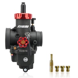 NIBBI PE30mm Carburetor 250cc Replacement High Performance with Carb Jets, Fit 250cc-300cc YAMAHA KAWASAKI SUZUKI Apollo SSR TTR KYMCO SYM TAOTAO ATV Dirt Bike Pit Bike GY6 Motorcycle Scooter Hawk250