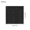 sourcing map 50pcs Black Satin Table Napkins Polyester Square Bright