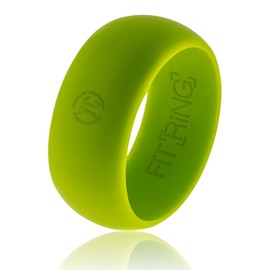 Arthletic Fit Ring Men's Silicone Wedding Ring Powered (Black, Blue, Red, Gray, Green) Quality Silicone Wedding Ring from the Fit Ring Men's Collection (Borealis Green, 13)