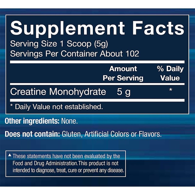 BODYTECH 100% Pure Creatine Monohydrate Powder - Micronized for Maximum