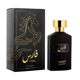 Hamidi Faris Eau de Parfum, Black and Gold Luxury Fragrance, 3.4 fl oz, 100ml