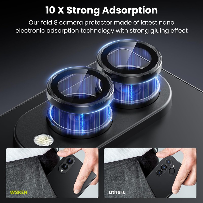 WSKEN for Z Fold 8 Camera Lens Protector Case Cover