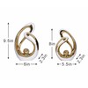 2 PCS White Gold Decor Accent Ceramic Statue White Mid