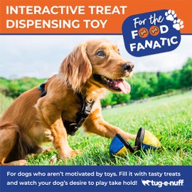 Tug-E-Nuff The Clam | Compact Dog Treat Dispenser Toy with Clever Opening Mechanism | Ideal for Interactive Dog Training | Pocket-Friendly and Size 4.5 inches