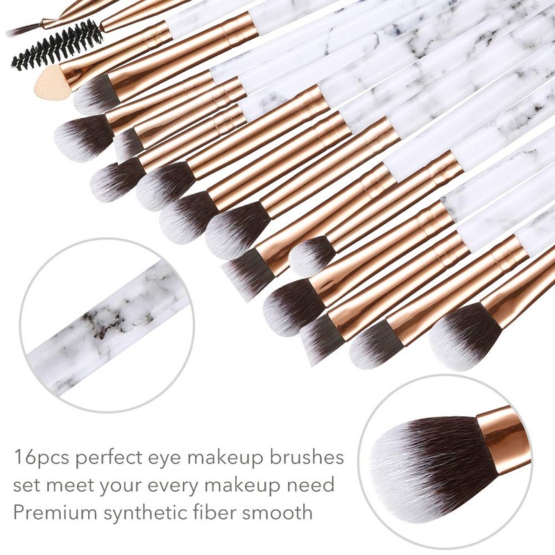 Eye Makeup Brushes Set DUAIU 16Pcs Eyeshadow brushes Premium Synthetic