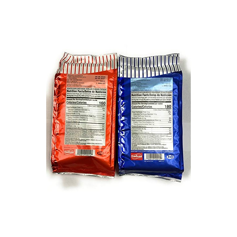 Tadim Salted and Extra Salted Sunflower Seeds 12 oz Pack