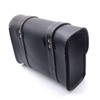 RILOER Motorcycle Saddle Bags Black Leather Storage Box Side Pockets