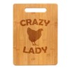 Bamboo Wood Cutting Board Crazy Chicken Lady