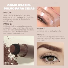 Kit Modelado Sello Diseño Cejas Maquillaje 24 Plantillas                                                                                              