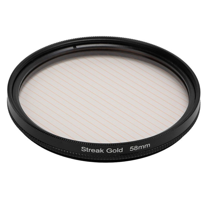 Gold Streak Anamorphic Effect Filter UHD Optical Glass Waterproof Scratch