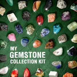 Byncceh Mineral Set 36 Pieces Gemstone for Children, Mineral Collectors and Gemstone Lovers, Geology Gemstone Set and Crystals for Girls Boys Gemstones with Identification Sheet