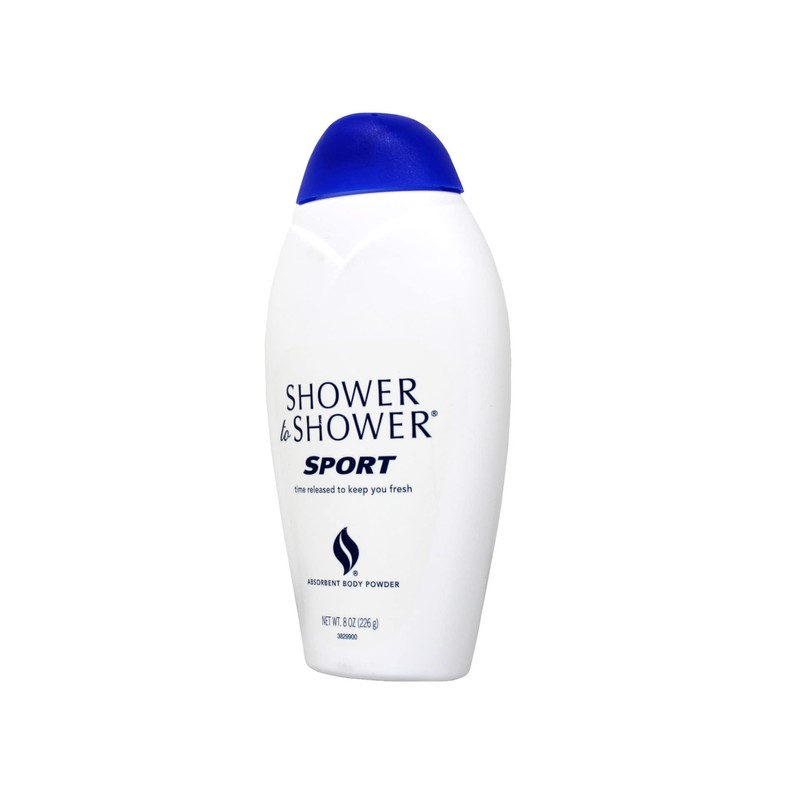 Shower to Shower Sport Absorbent Body Powder 8 oz (Pack