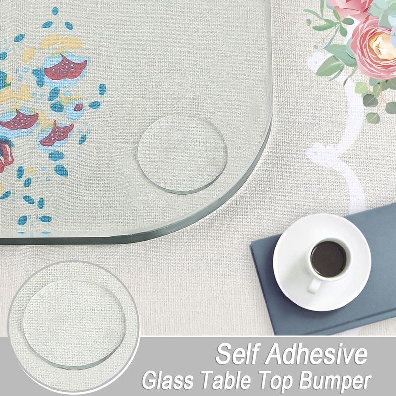 Extremely Large Size Soft Self Adhesive Glass Table Top Bumper,