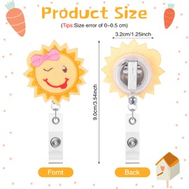 10 Pcs Summer Badge Reels Nurses Felt Embroidered Retractable Badge Reel Holder with Alligator Clip Flamingo Hawaii Flip Flops Palm Tree Pineapple Alpaca Cactus Badge Reel for Nurse (Animal Plant)