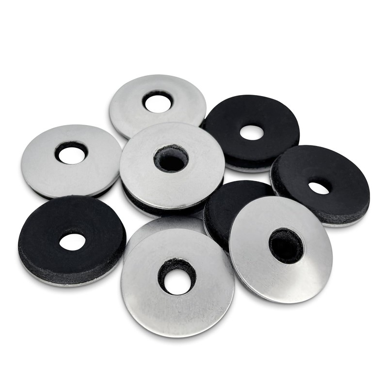 #8 x 1/2" Sealing Neoprene Rubber Washers, EPDM Bonded 18-8