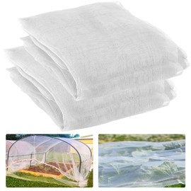 Anphisn 2 Pack Garden Insect Screen Insect Barrier Netting Mesh Bird Netting 9.8ft × 6.5 ft (White)