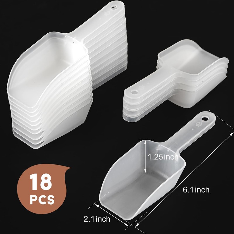 18 Pcs Candy Scoops for Candy Buffet, Mini Ice Cream