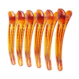 12PCS Plastic Duck Bill Teeth Hair Clips Non Slip band Clips Alligator Bows Hair Clips Professional Hairdressing Salon Hair Barrettes For Hair Styling and Sectioning (Length:3.7'', Brown)