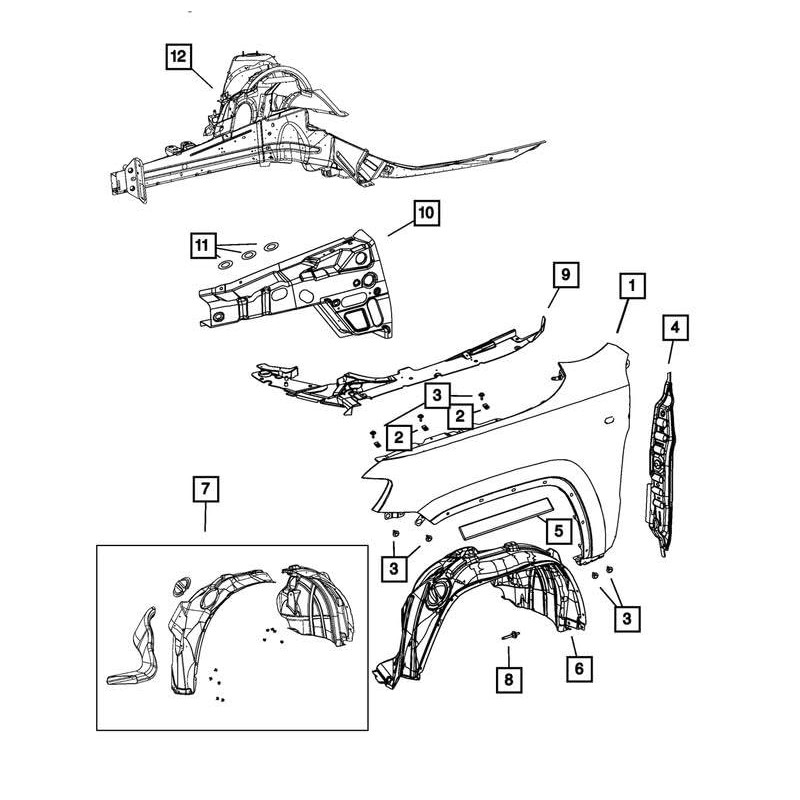 Mopar 68166317AB SILENCER WHEELHOUSE