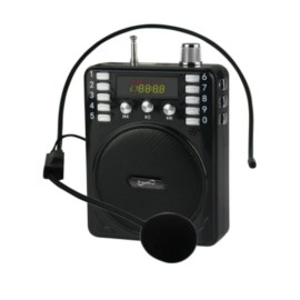Supersonic New Supersonic SC-1443BT Mini PA Speaker +Bluetooth USB/SD/FM Microphone/Hea - Black
