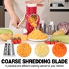 Cheese Grater Cheese Shredder with 3 Interchangeable Blades, Rotary Cheese