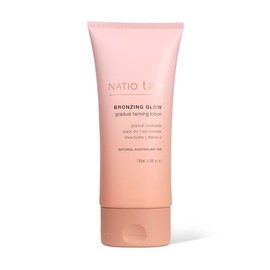 Natio Australia Bronzing Glow Gradual Tanning Lotion - Natural Bronzing Tanning Daily Moisturiser - Light to Medium Sunless Self Tanner - Buildable, Quick Dry, Non-Transfer - Shea Butter, Aloe Vera & Vitamin E - Made in Australia