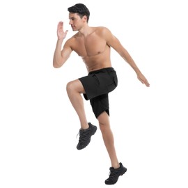 Lucky Rrui Men's Hiking Cargo Shorts 9" Stretch Quick-Dry Lightweight Outdoor Work Shorts with 6 Pockets for Men Summer Travel Casual Camping Golf Fishing Black