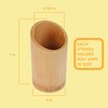 BambooMN Bamboo Kitchen Utensil Holder for Countertop, Utensil Crock for