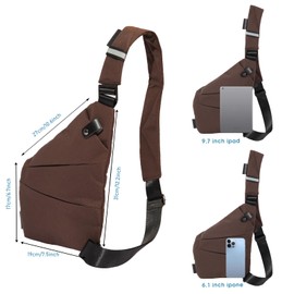 Ovecat Cross Body Bag Shoulder Bag Chest Bag Anti-Theft for Men and Women, brown