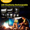 Beccason LED Headlamp Rechargeable 4PCS - 230° COB Super Bright