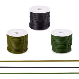 Beadthoven - Cuerda de tubo hueco de goma de 32.8 yardas, 2 mm, tubo de goma de color profundo, para salvaguardar puntadas, tubo de silicona de 1 mm, para hacer pulseras y joyas