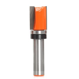Akylin Flush Trim Pattern Router Bits 1/2 Inch Shank - Top Bearing Template Router Bit, 3/4" Cut Dia, 1" Cut Length, Carbide Tipped Straight Flush Cut Router Bit, for Woodworking Trimming Edge