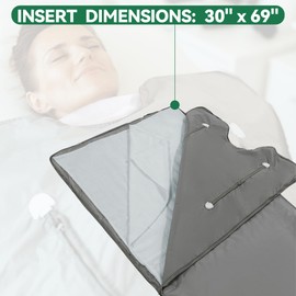 BALAPET 2 Pack Sauna Blanket Insert Towel,100% Cotton Insert for Sauna Blanket, Soft Absorbent Sauna Towel for Infrared Sauna Blankets,Reusable and Machine Washable(Gray)