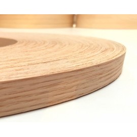 Edge Supply Red Oak 3/4 inch X 50 ft Roll of Plywood Edge Banding – Pre-glued Real Wood Veneer Edging – Flexible Veneer Edging – Easy Application Iron-on Edge Banding for Furniture – Made in USA