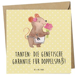 Mr. & Mrs. Panda Deluxe Karte Tanten Doppelspaß - Geschenk, Zwanglosigkeit, Dankbarkeit, Glückwunschkarte, Geburtstagskarte, besondere Person,