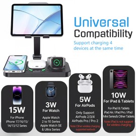 30W Charging Station for Apple Multiple Devices,Foldable Wireless Charger