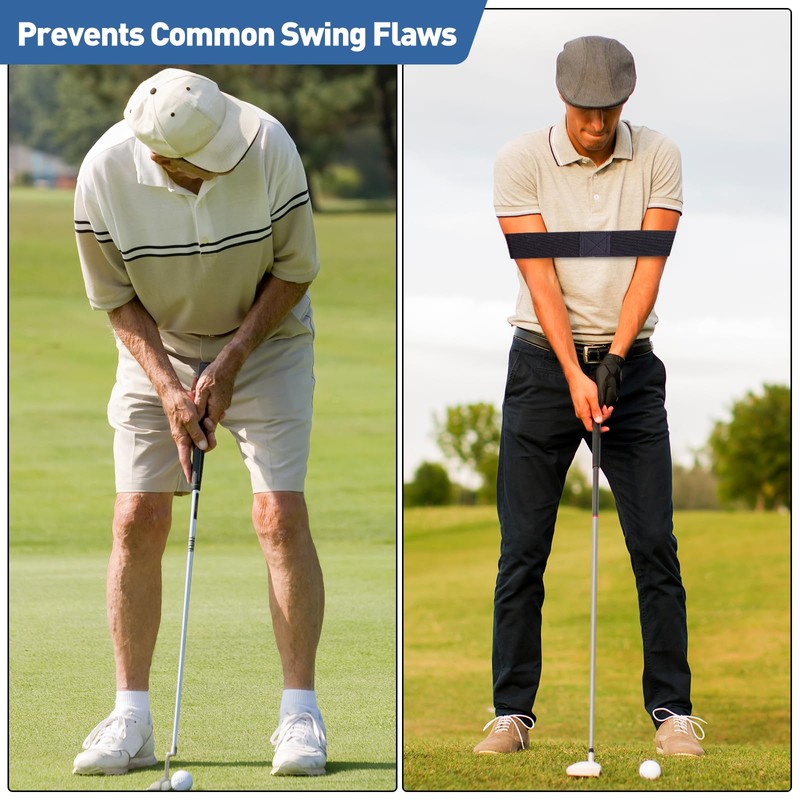 2Pcs Golf Swing Trainer Aid Swing Correcting Arm Band, Golf